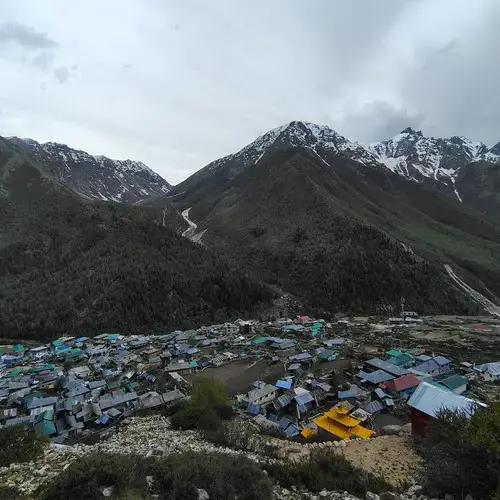 View of Chitkul village from top